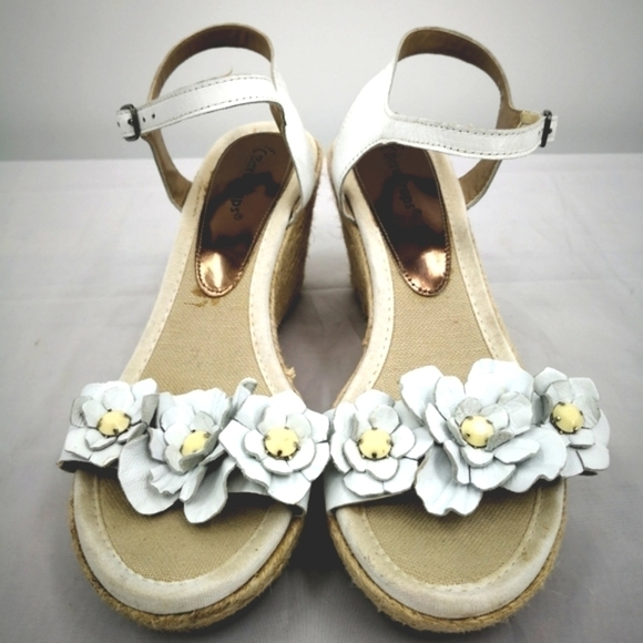 BareTraps Women's 9M Bling White Tease Espadrille Jute Wedge with Ankle Strap - Picture 5 of 9